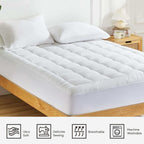 Bamboo Mattress Topper - Sleep Cooler, Wake Up Pain-Free