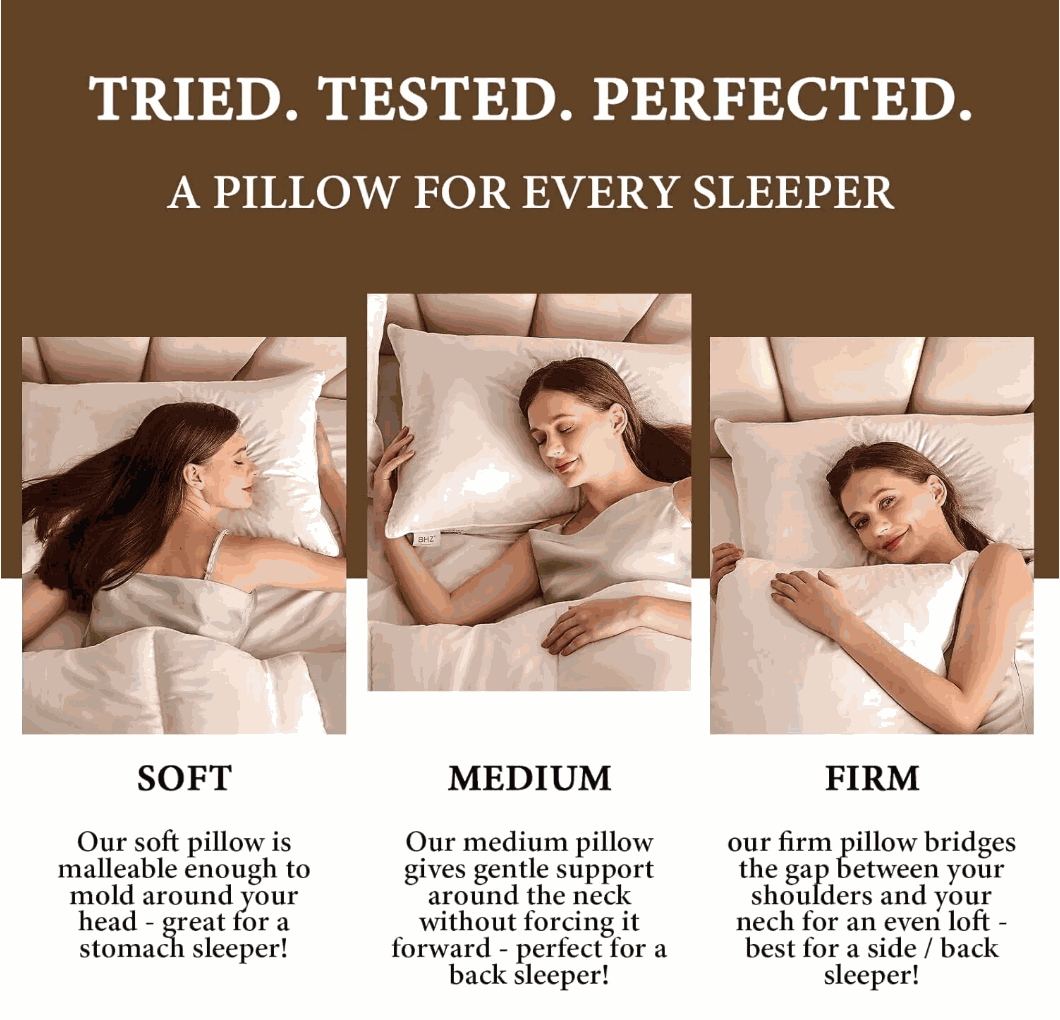 Duck Down Pillow - Support Your Neck, Sleep Deeper