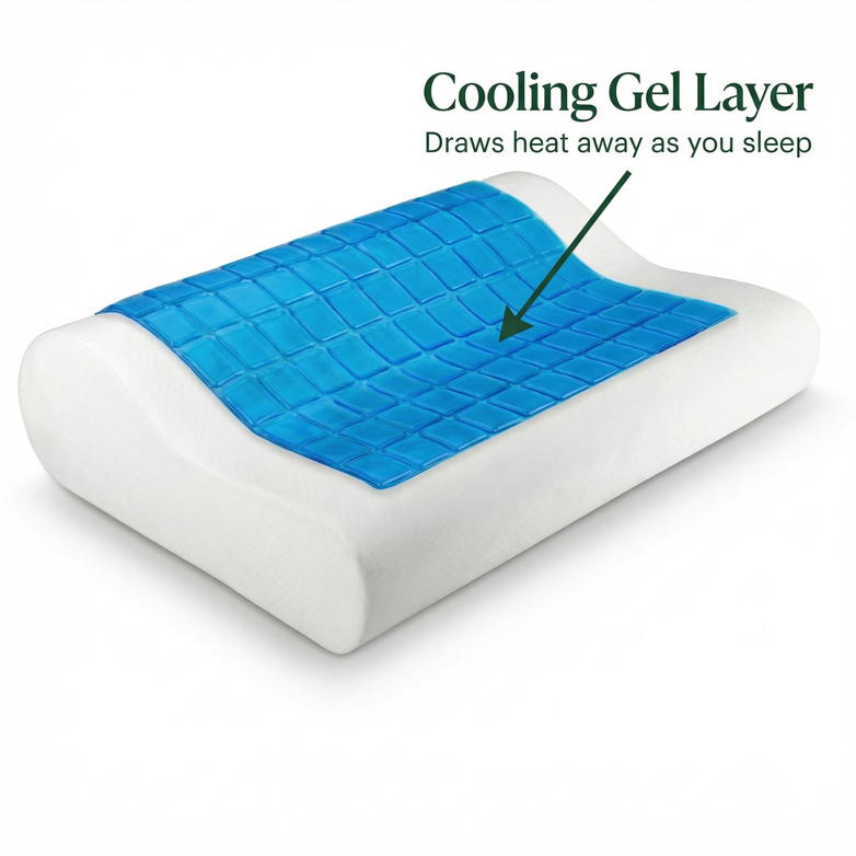 Cooling Pillow – Sleep Cooler, Ease Neck & Shoulder Tension