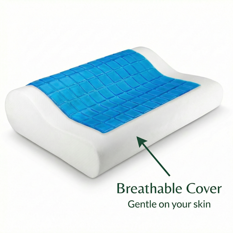 Cooling Pillow – Sleep Cooler, Ease Neck & Shoulder Tension