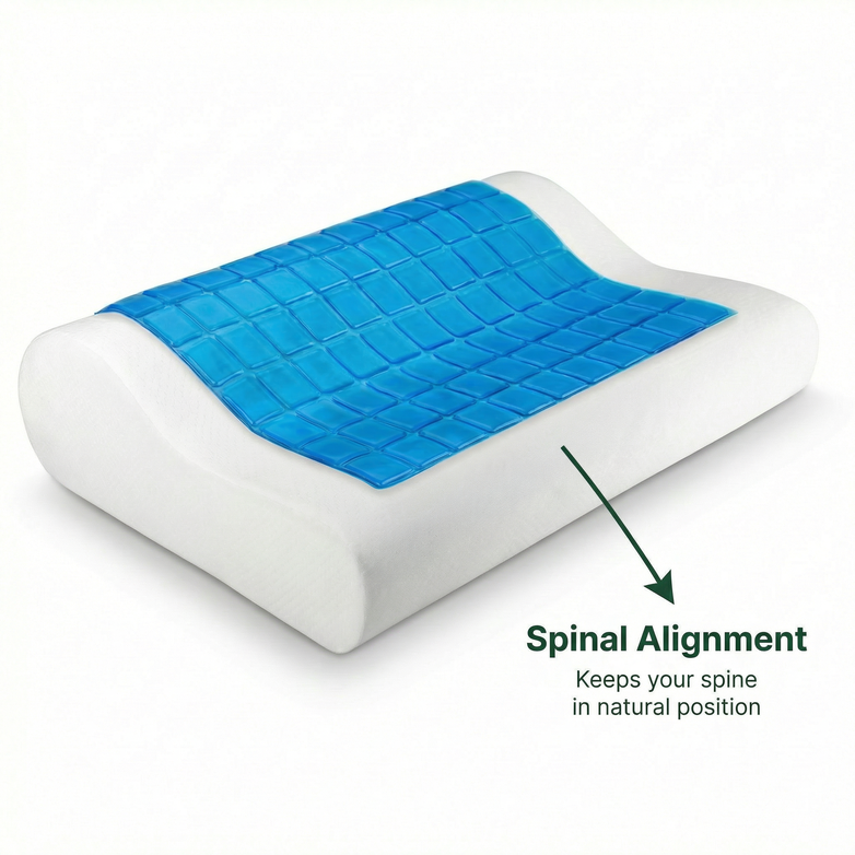 Cooling Pillow – Sleep Cooler, Ease Neck & Shoulder Tension