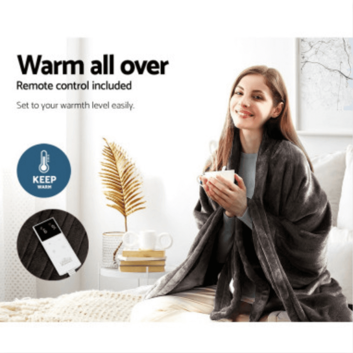 Electric Heated Throw Blanket - Stay Warm, Save On Energy