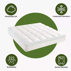 Bamboo Mattress Topper - Sleep Cooler, Wake Up Pain-Free