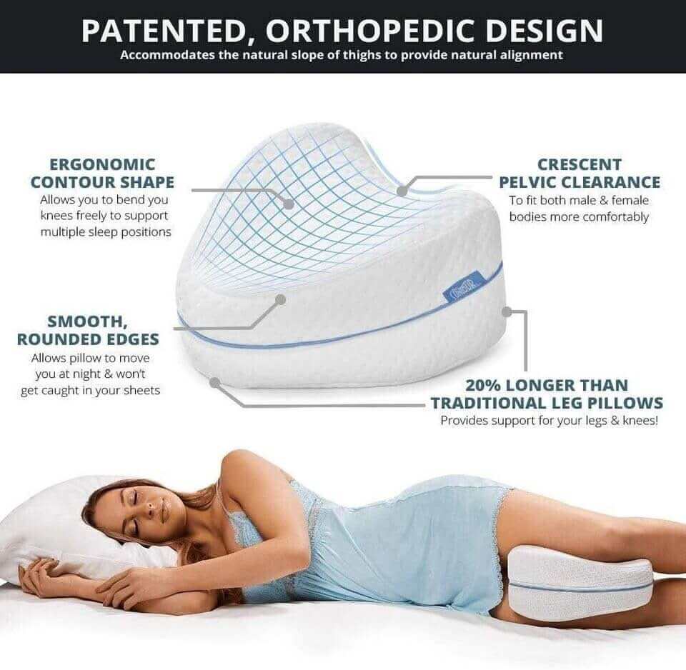 Leg Pillow - Ergonomic Memory Foam, Made for Side Sleepers