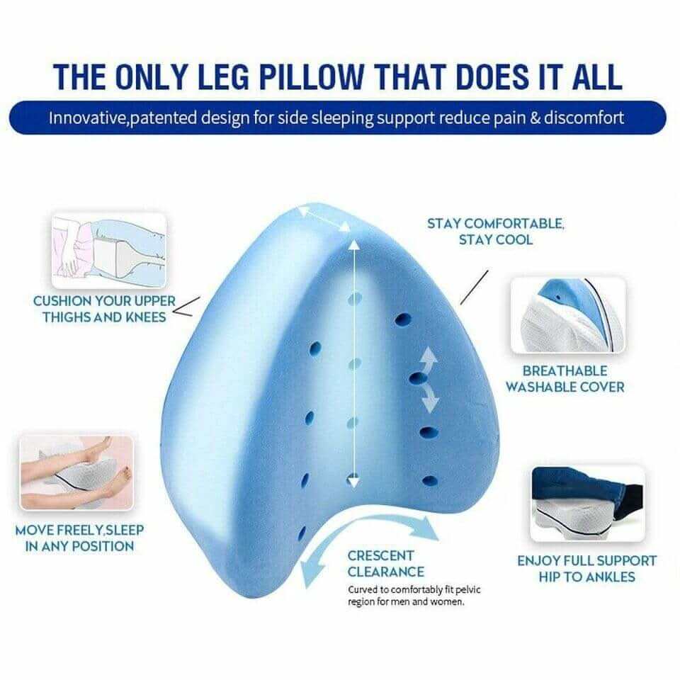 Leg Pillow - Ergonomic Memory Foam, Made for Side Sleepers