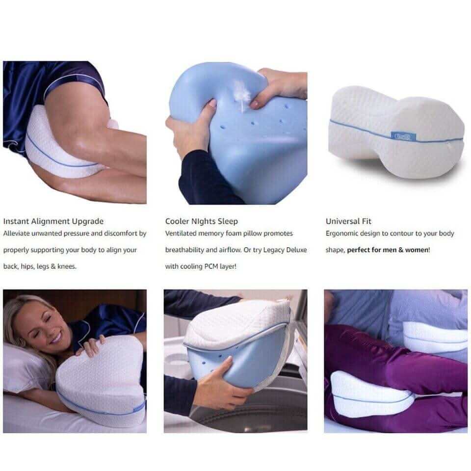Leg Pillow - Ergonomic Memory Foam, Made for Side Sleepers